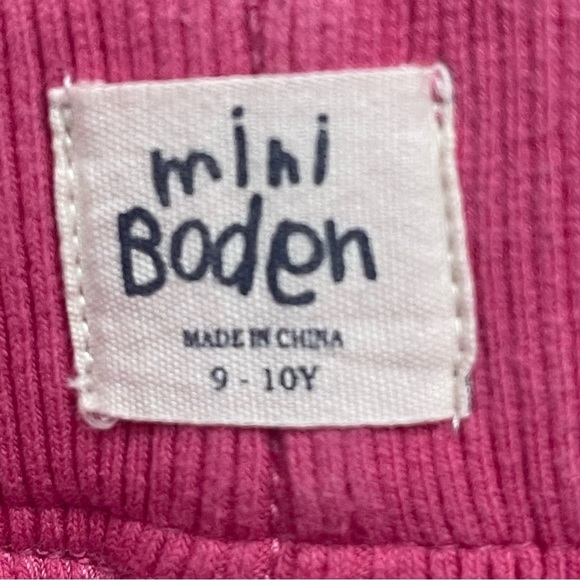 Girls Mini Boden pink corduroy skirt with flowers. Size 9-10. - Picture 4 of 6